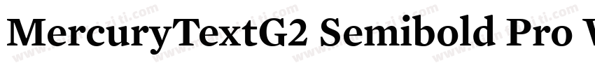 MercuryTextG2 Semibold Pro Web字体转换